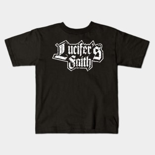 Lucifer's Faith A Grunge dark Gothic Design Kids T-Shirt